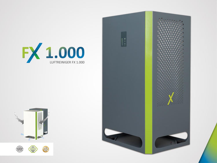 IVOC-X FX 1.000 - Luftreiniger Raumluftfilter mit HEPA H14 Filter inkl. Vorfilter, grau/grün - im GOLDSTIEN.SHOP verfügbar mit Gratisversand ab Schweizer Lager! (4260739140033)