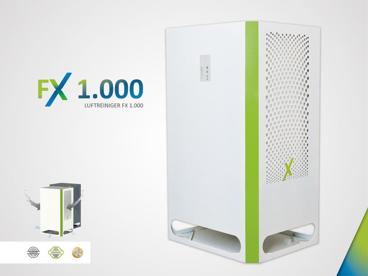IVOC-X FX 1.000 - Luftreiniger Raumluftfilter mit HEPA H14 Filter inkl. Vorfilter, weiss/grün - im GOLDSTIEN.SHOP verfügbar mit Gratisversand ab Schweizer Lager! (4260739140026)