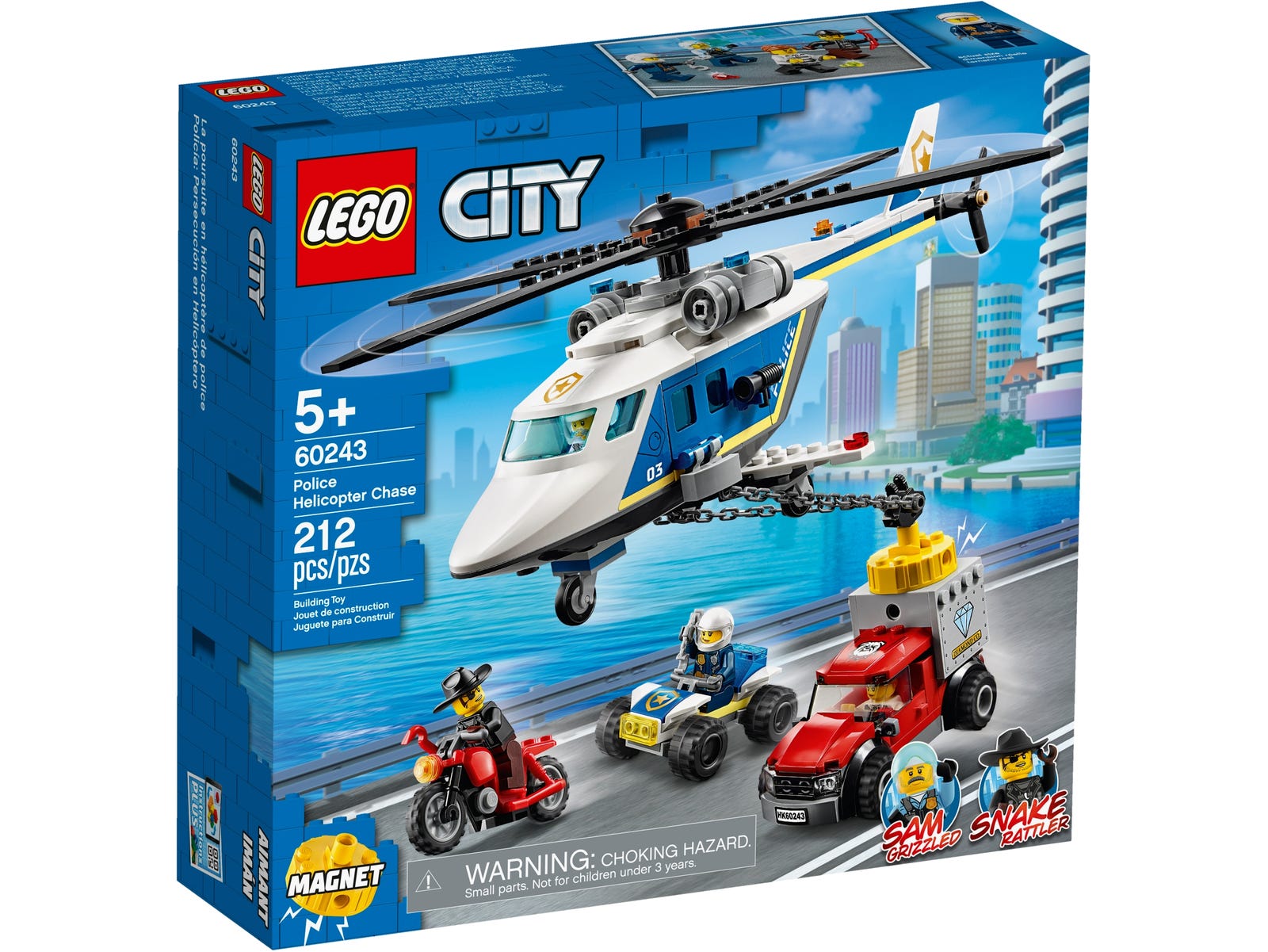 LEGO City Verfolgungsjagd mit dem Polizeihubschrauber (60243) - im GOLDSTIEN.SHOP verfügbar mit Gratisversand ab Schweizer Lager! (5702016617771)