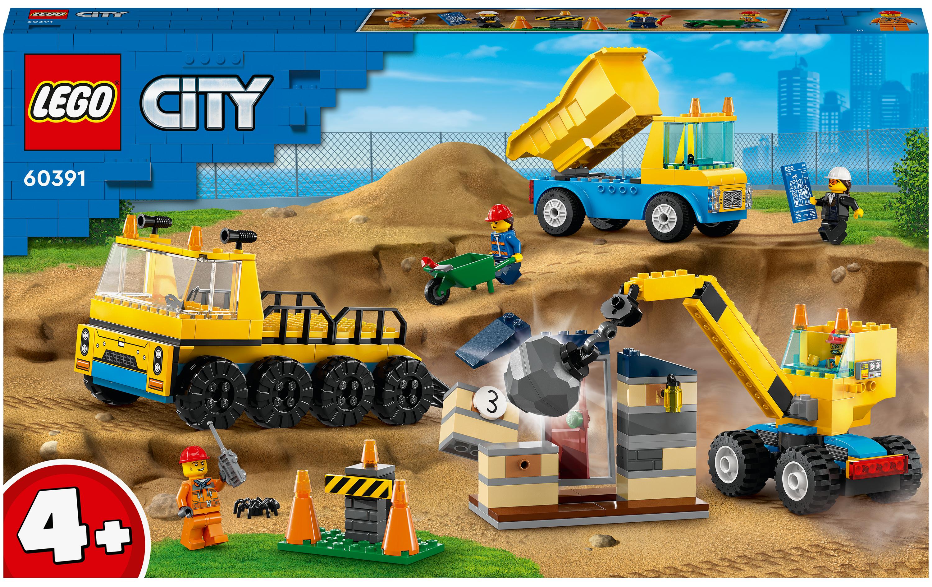 LEGO® City Baufahrzeuge und Kran mit Abrissbirne 60391 - im GOLDSTIEN.SHOP verfügbar mit Gratisversand ab Schweizer Lager! (5702017416465)