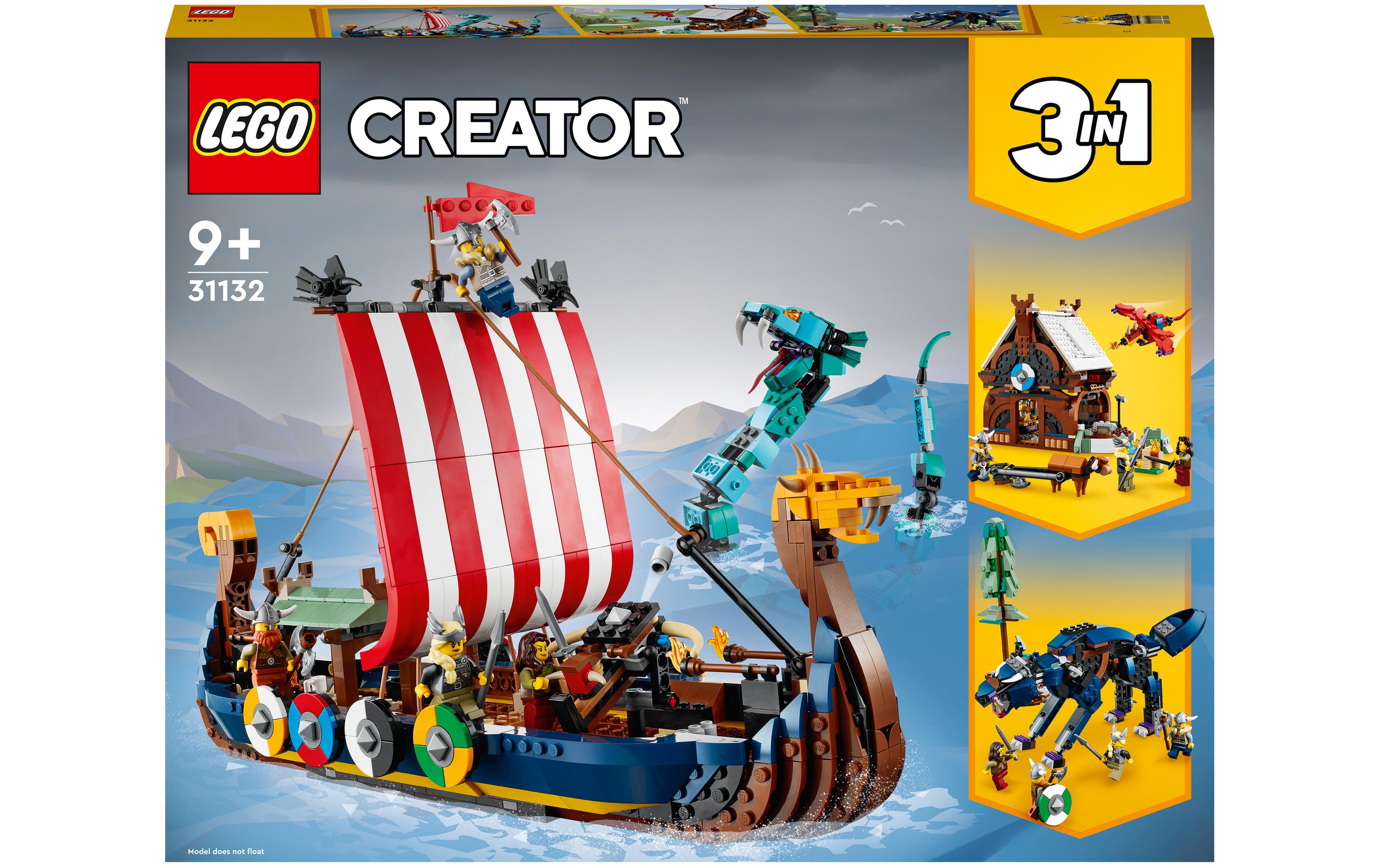LEGO® Creator Wikingerschiff mit Midgardschlange 31132 - im GOLDSTIEN.SHOP verfügbar mit Gratisversand ab Schweizer Lager! (5702017153230)