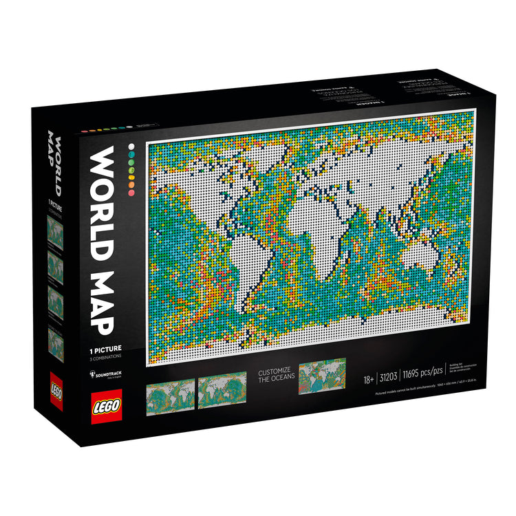 LEGO Art Weltkarte (31203) - im GOLDSTIEN.SHOP verfügbar mit Gratisversand ab Schweizer Lager! (5702016914900)